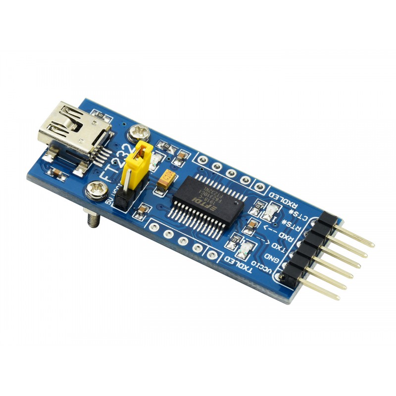 Плата USB UART FT232 (мини), модуль связи USB-TTL (UART)