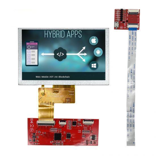 5-дюймовый ЖК-интерфейс UART с емкостной функцией 800x480 Hmi Интерфейс 5-дюймовый Tft ЖК-дисплей Модуль