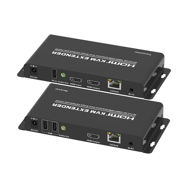 PII-51200(HDMI1.3, 200 м, KVM)Комплект удлинителя HDMI через Cat6, поддержка KVM, 4K, 60 Гц, 4:4:4, USB/IR, PoC, HDR, HDCP 2.2