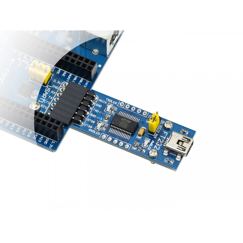 Плата USB UART FT232 (мини), модуль связи USB-TTL (UART)